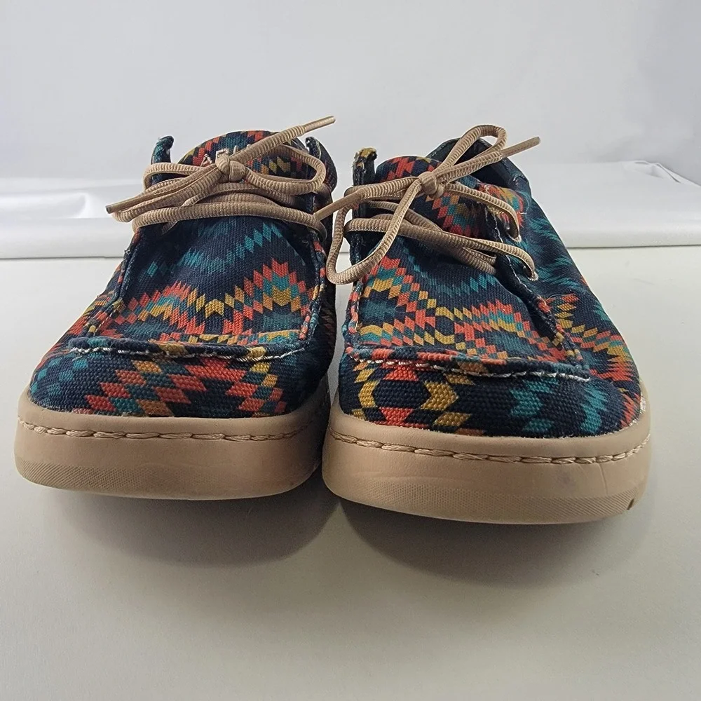 Ariat Hilo Mens 11D Navy Southwestern Geometric Print Moc Toe Loafers 10035816